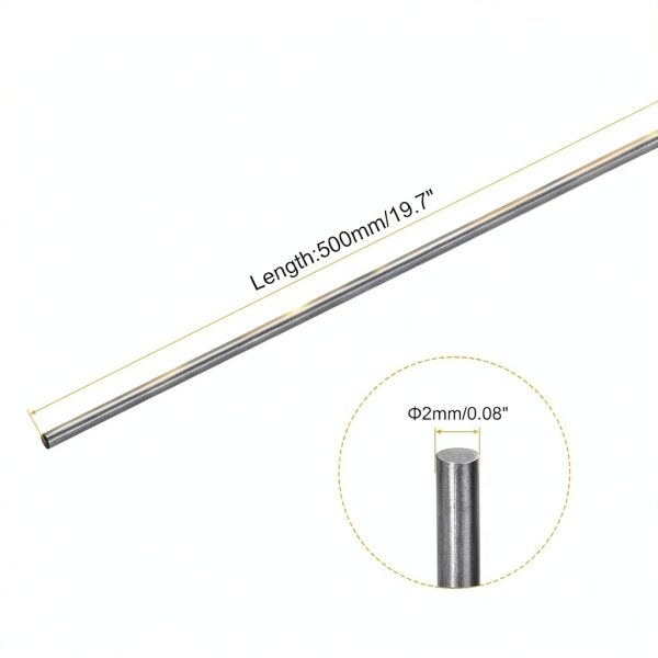 MECCANIXITY Carbon Fiber Rods 2mm x 500mm 5pcs Strength Lightweight-1