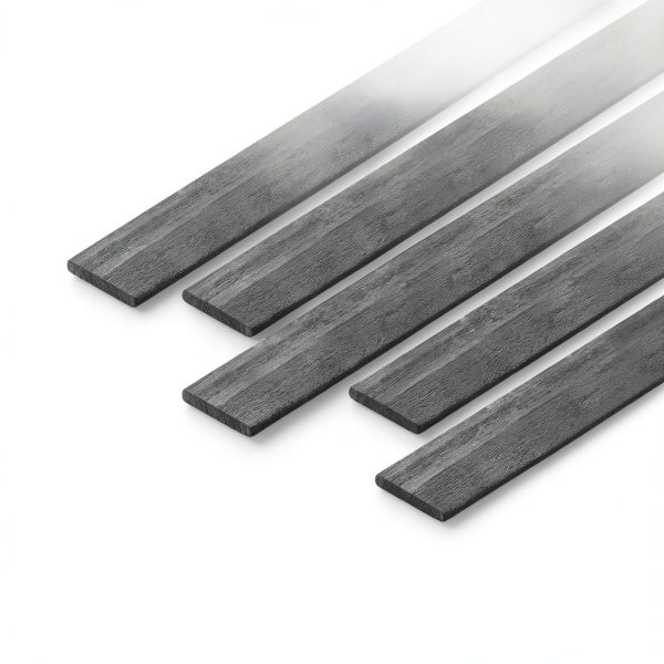 uxcell Carbon Fiber Rod 200mm 5mm x1mm Pultruded Lightweight Strip-0