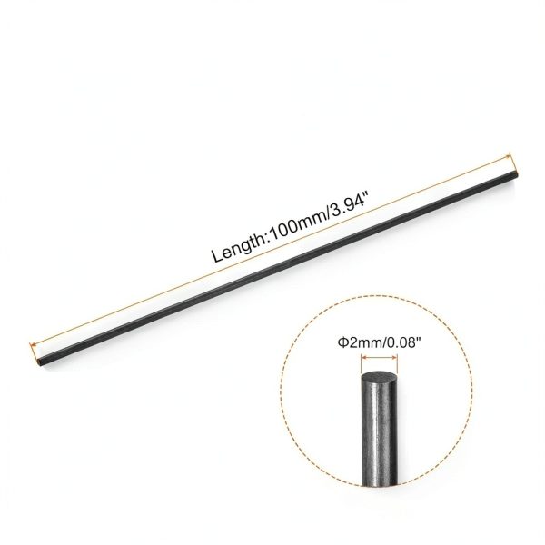 MECCANIXITY Carbon Fiber Rods 20pcs 2mm x 100mm High Strength-1