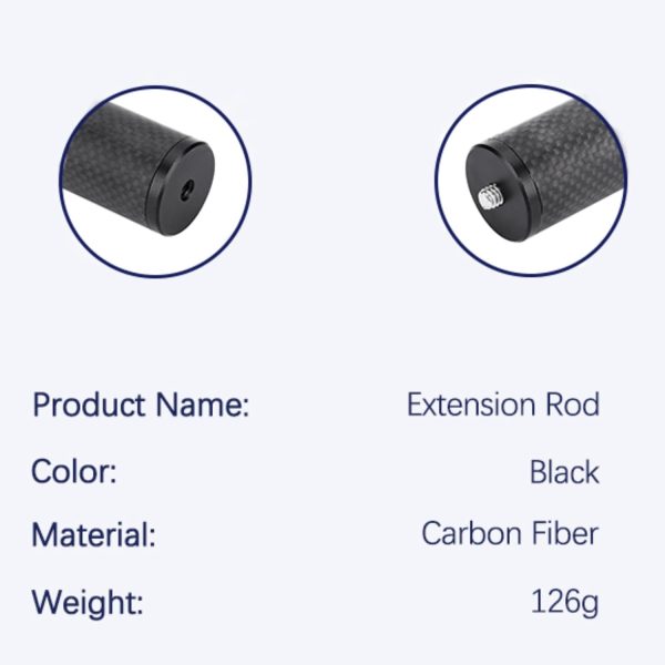 Vbestlife Carbon Fiber Rod 14in Lightweight Anti‑Rust Camera Accessory-6