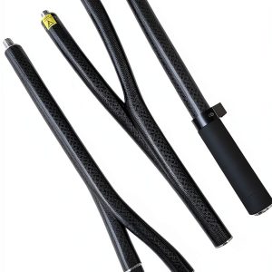 ACCRSNCH Carbon Fiber Pole 4x0.5m Black 2.61lb Lightweight Survey Rod-0