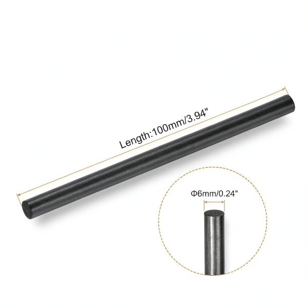 MECCANIXITY Carbon Fiber Rods 12pcs 6mm x 100mm High Strength-1