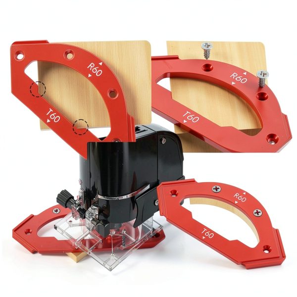 7PCS Router Corner Radius Templates Set Aluminium Alloy CNC Machined Multiple Radius Corner Router Guides for Woodworking R10 T10 R15 R20 T20 R25 R30 T30 R35 T35 R40 T40 R50 T50 R60 T60-5